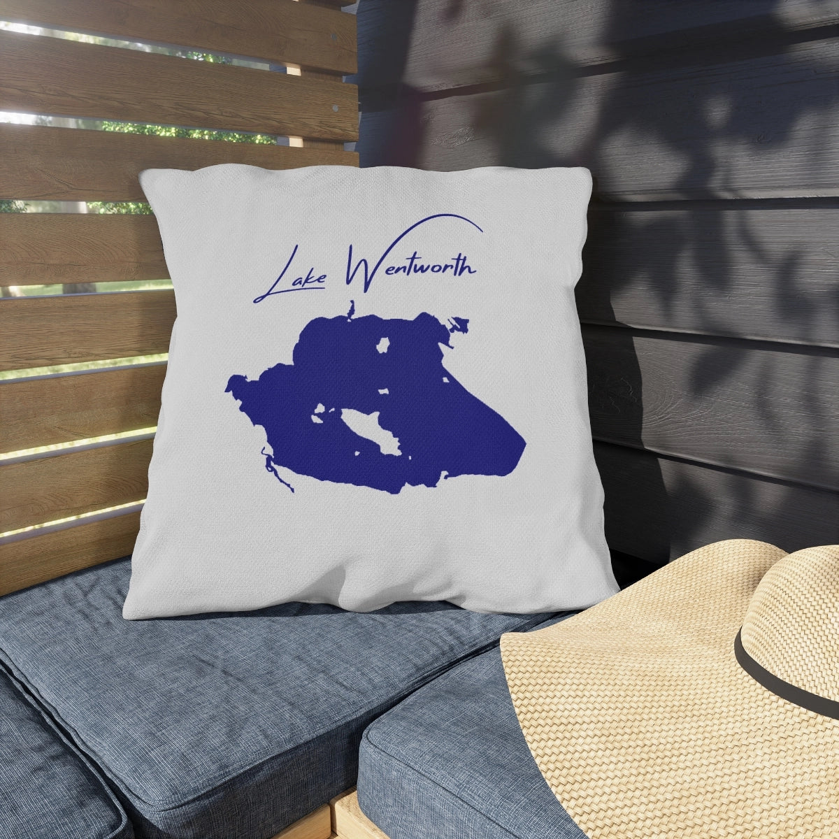 New  Hampshire  Lake  Wentworth  Outdoor  Pillow  front  position  view  from  context-1  20  x  20.webp