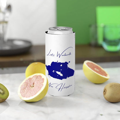 New  Hampshire  Lake  Wentworth  Slim  Can  Koozie  front  position  view  from  context-2  white.webp