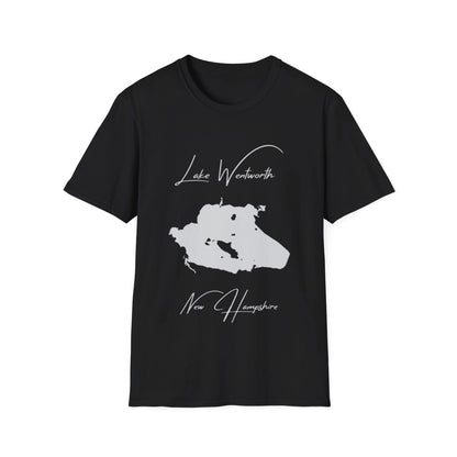 New  Hampshire  Lake  Wentworth  T-shirt  front  position  view  from  front  black.webp