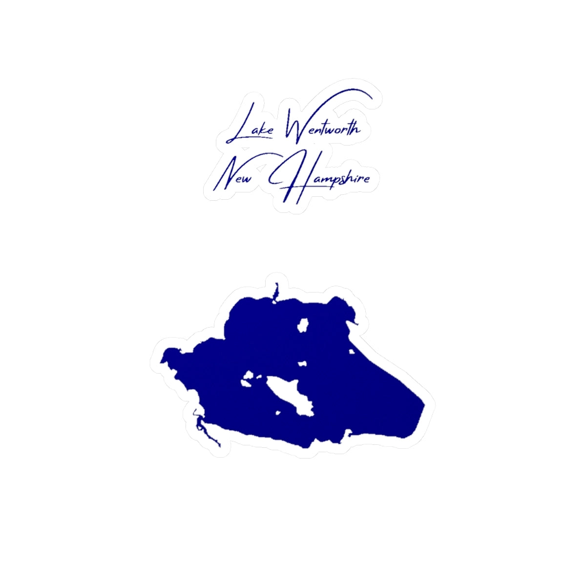 New  Hampshire  Lake  Wentworth  Vinyl  Decal  other  position  view  from  front  4  x  6.webp