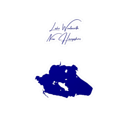 New  Hampshire  Lake  Wentworth  Vinyl  Decal  other  position  view  from  front  4  x  6.webp