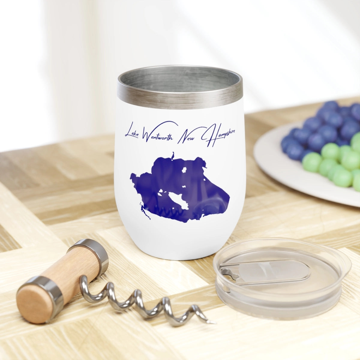 New  Hampshire  Lake  Wentworth  Wine  Tumbler  other  position  view  from  context  white.webp