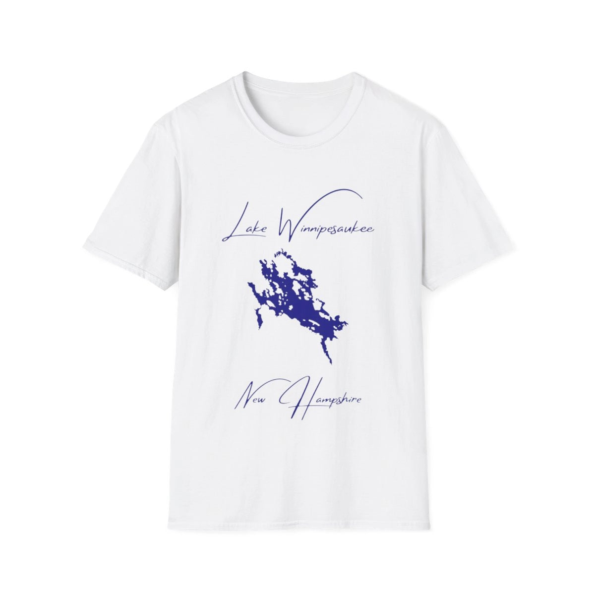 New  Hampshire  Lake  Winnipesaukee  T-shirt  front  position  view  from  front  white.webp