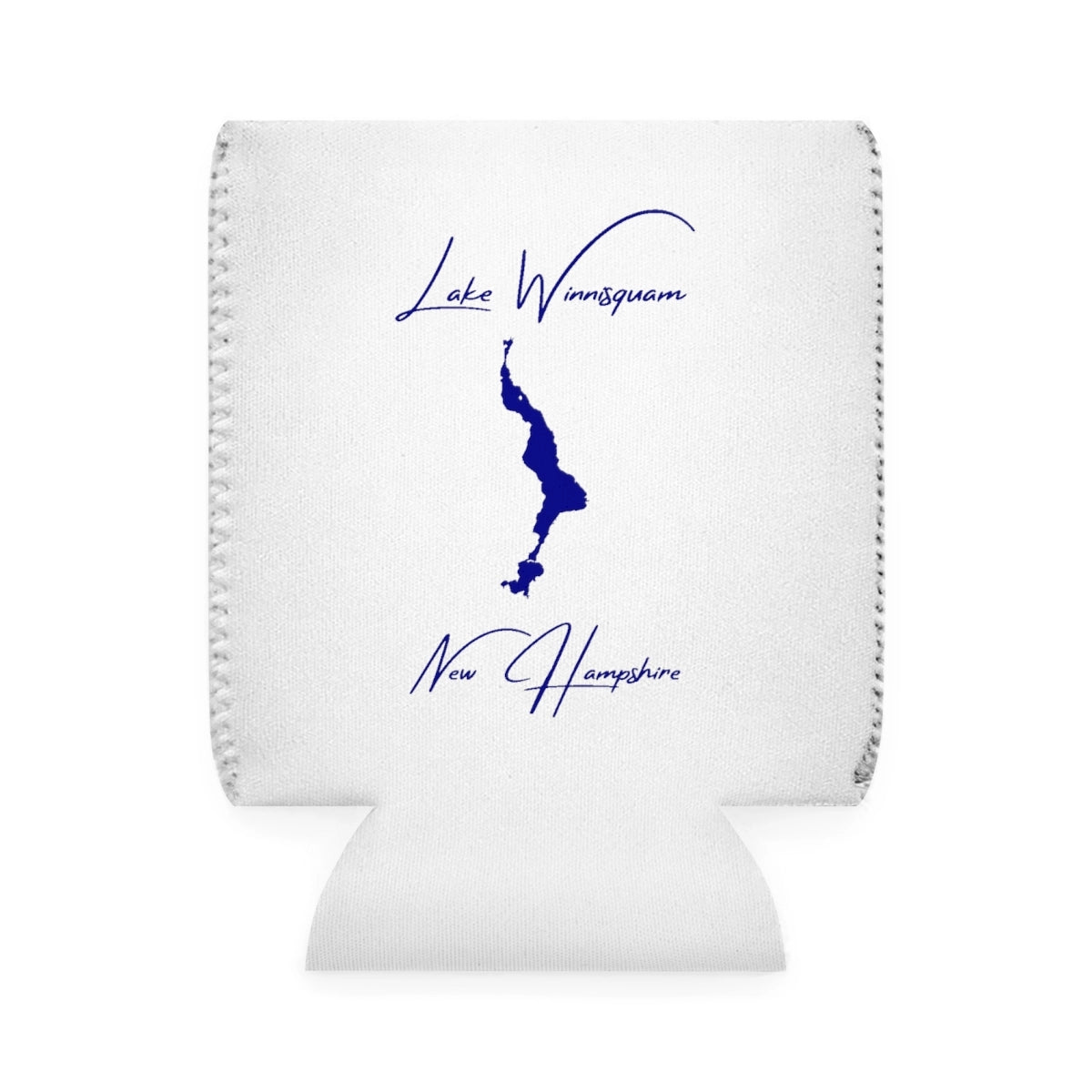 New  Hampshire  Lake  Winnisquam  Can  Koozie  front  position  view  from  front-1  white.webp