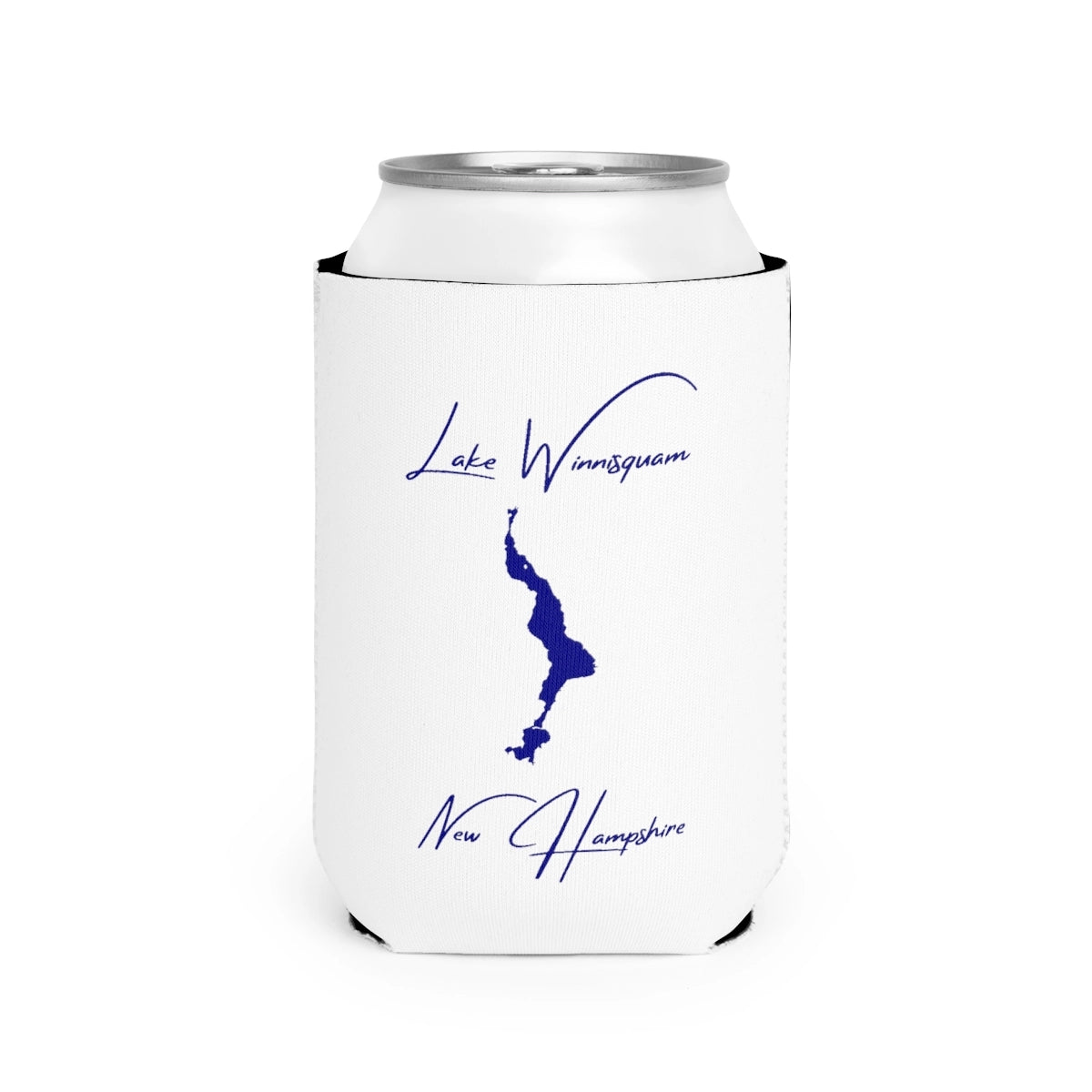 New  Hampshire  Lake  Winnisquam  Can  Koozie  front  position  view  from  front-2  white.webp