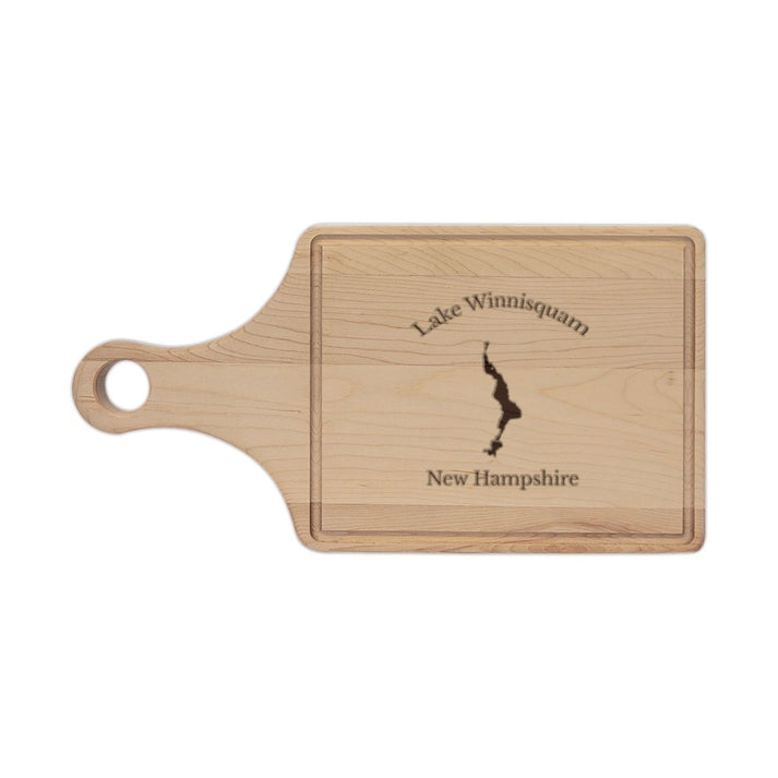 New  Hampshire  Lake  Winnisquam  Engraved  Cutting  Board  front  position  view  from  front  maple.webp