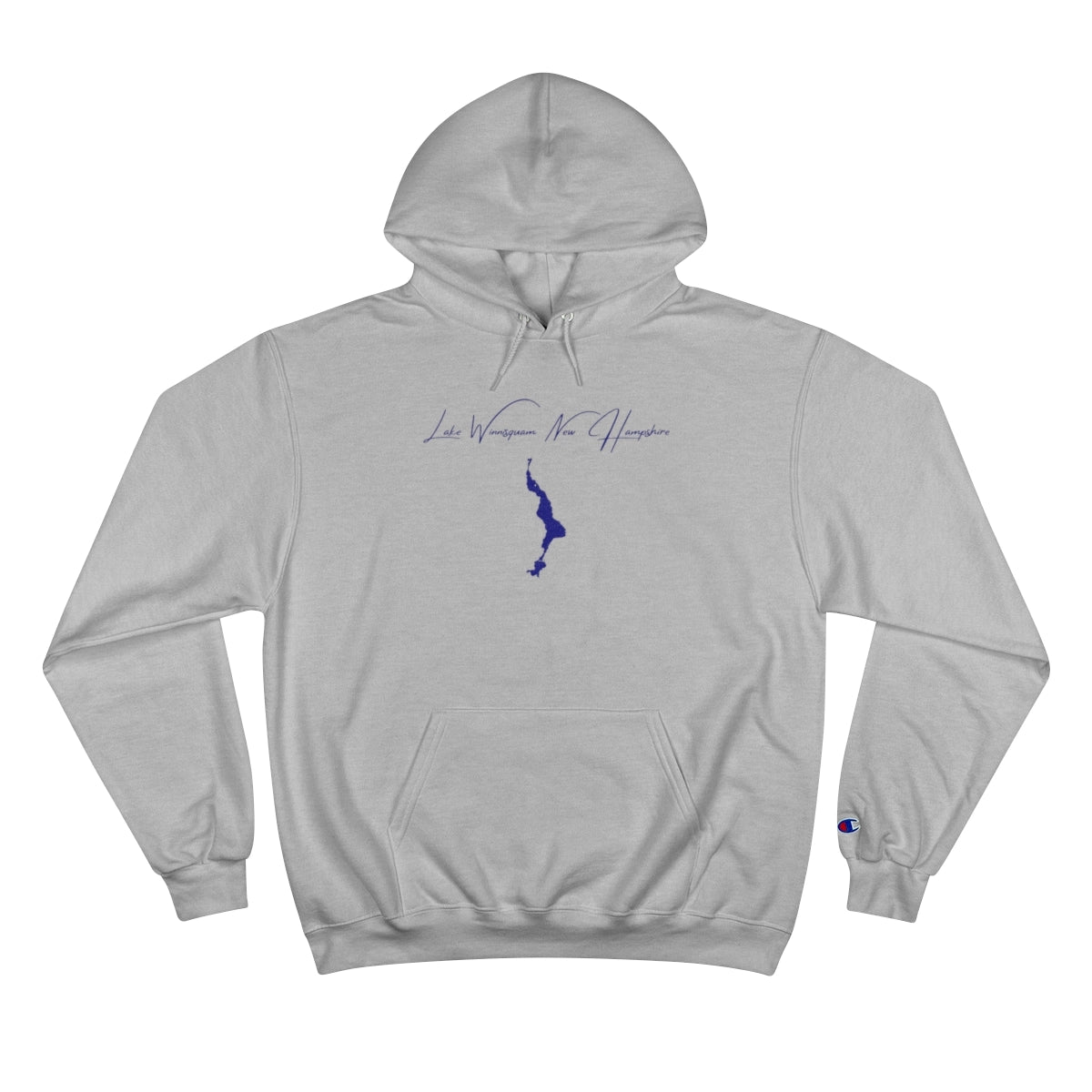 New  Hampshire  Lake  Winnisquam  Hoodie  front  position  view  from  front  light  steel.webp