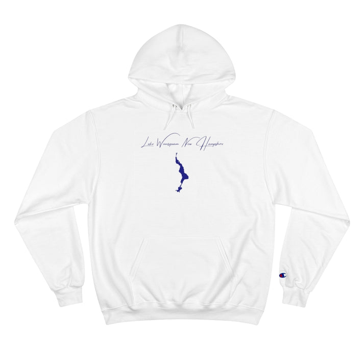 New  Hampshire  Lake  Winnisquam  Hoodie  front  position  view  from  front  white.webp