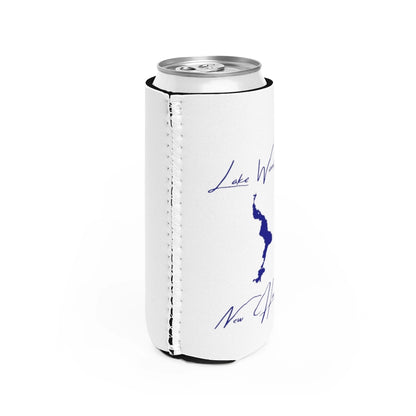 New  Hampshire  Lake  Winnisquam  Slim  Can  Koozie  all  position  view  from  right  white.webp