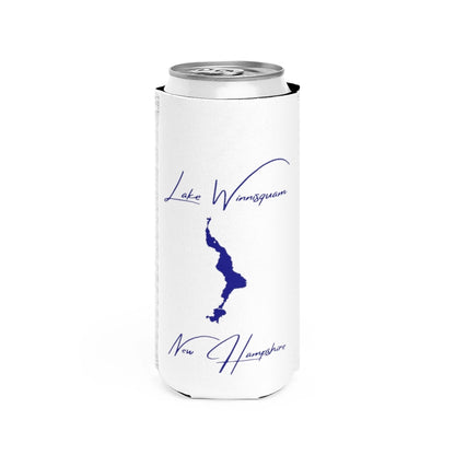 New  Hampshire  Lake  Winnisquam  Slim  Can  Koozie  front  position  view  from  front  white.webp