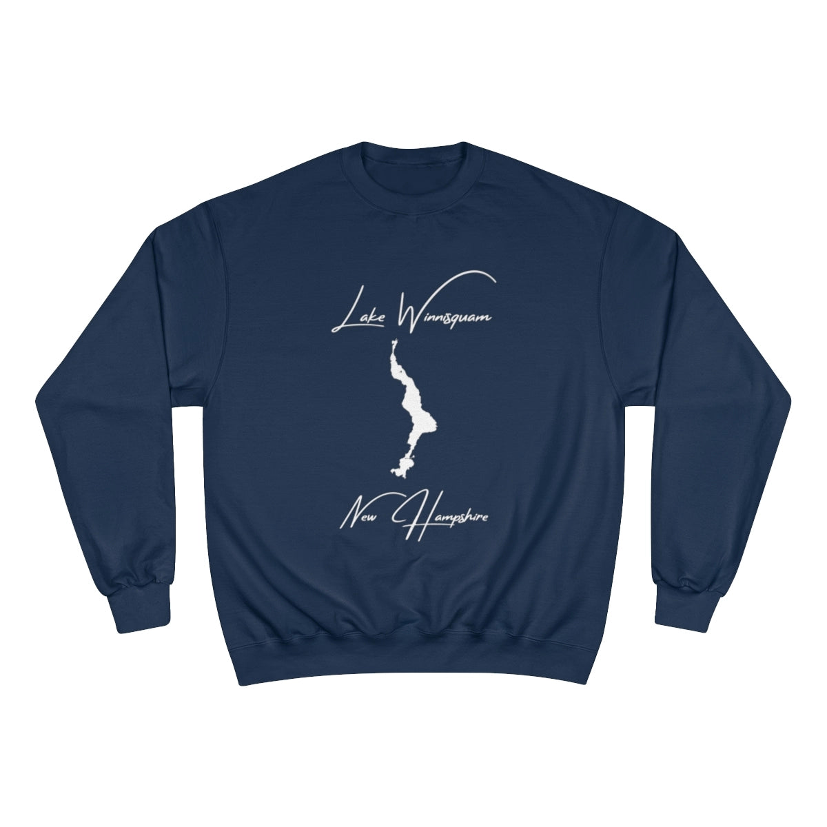 New  Hampshire  Lake  Winnisquam  Sweatshirt  front  position  view  from  front  navy.webp