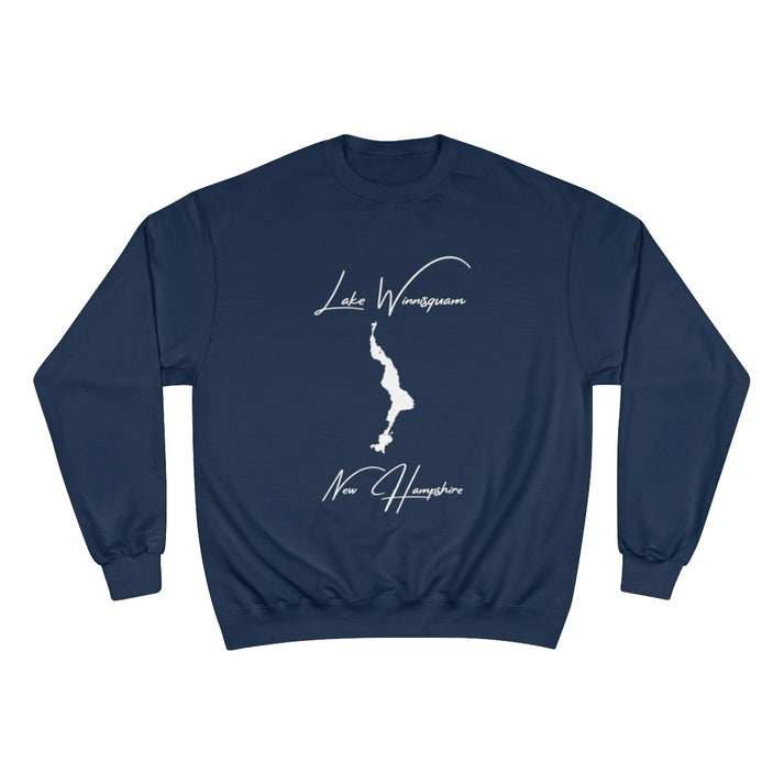 New  Hampshire  Lake  Winnisquam  Sweatshirt  front  position  view  from  front  navy.webp