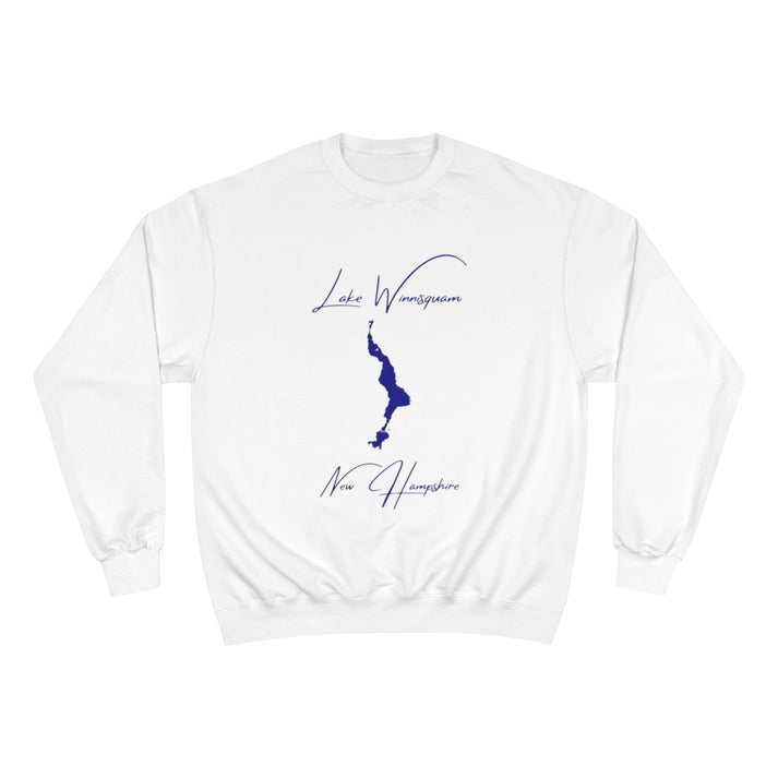 New  Hampshire  Lake  Winnisquam  Sweatshirt  front  position  view  from  front  white.webp