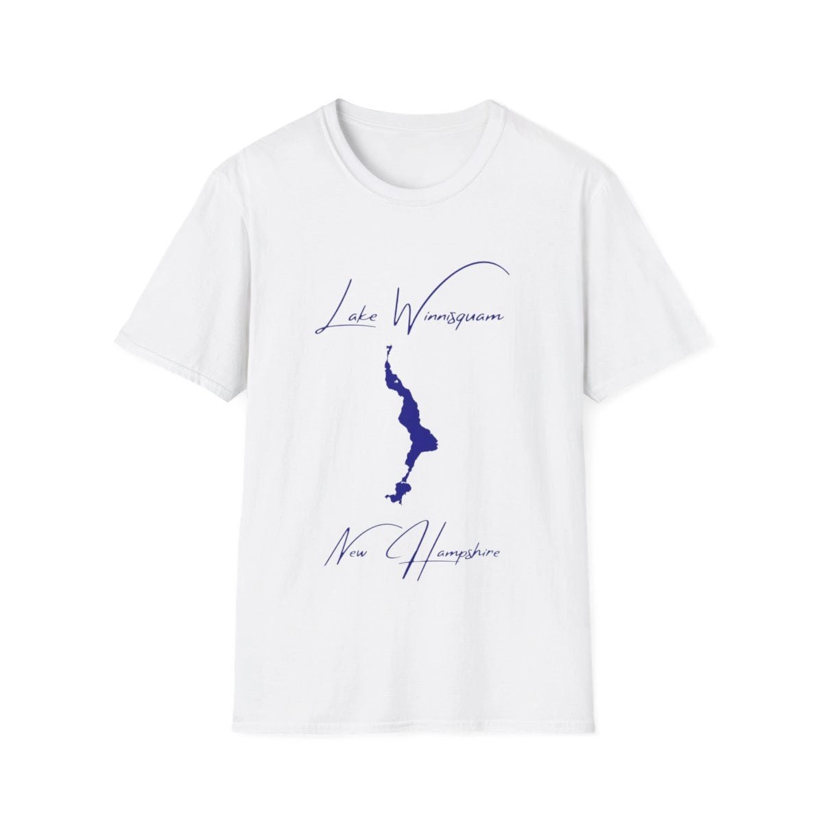 New  Hampshire  Lake  Winnisquam  T-shirt  front  position  view  from  front  white.webp