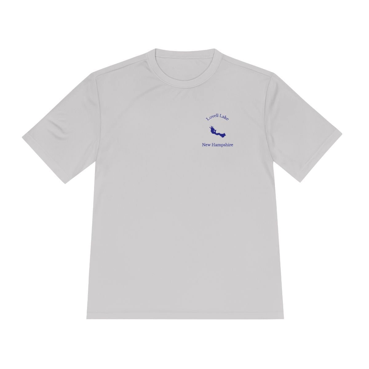 New  Hampshire  Lovell  Lake  Moisture  Wicking  Tee  front  position  view  from  front  silver.webp