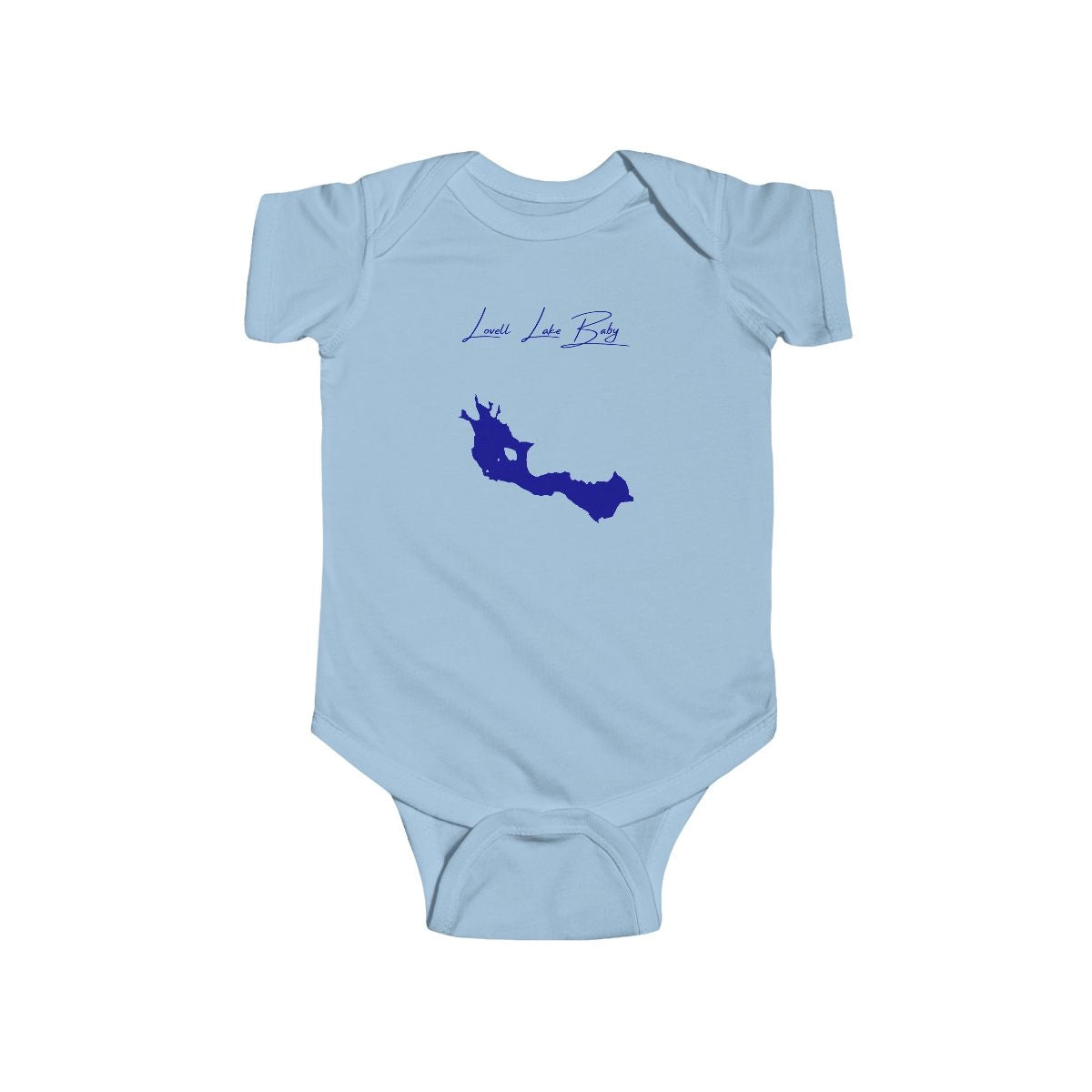 New  Hampshire  Lovell  Lake  Onesie  front  position  view  from  front  light  blue.webp