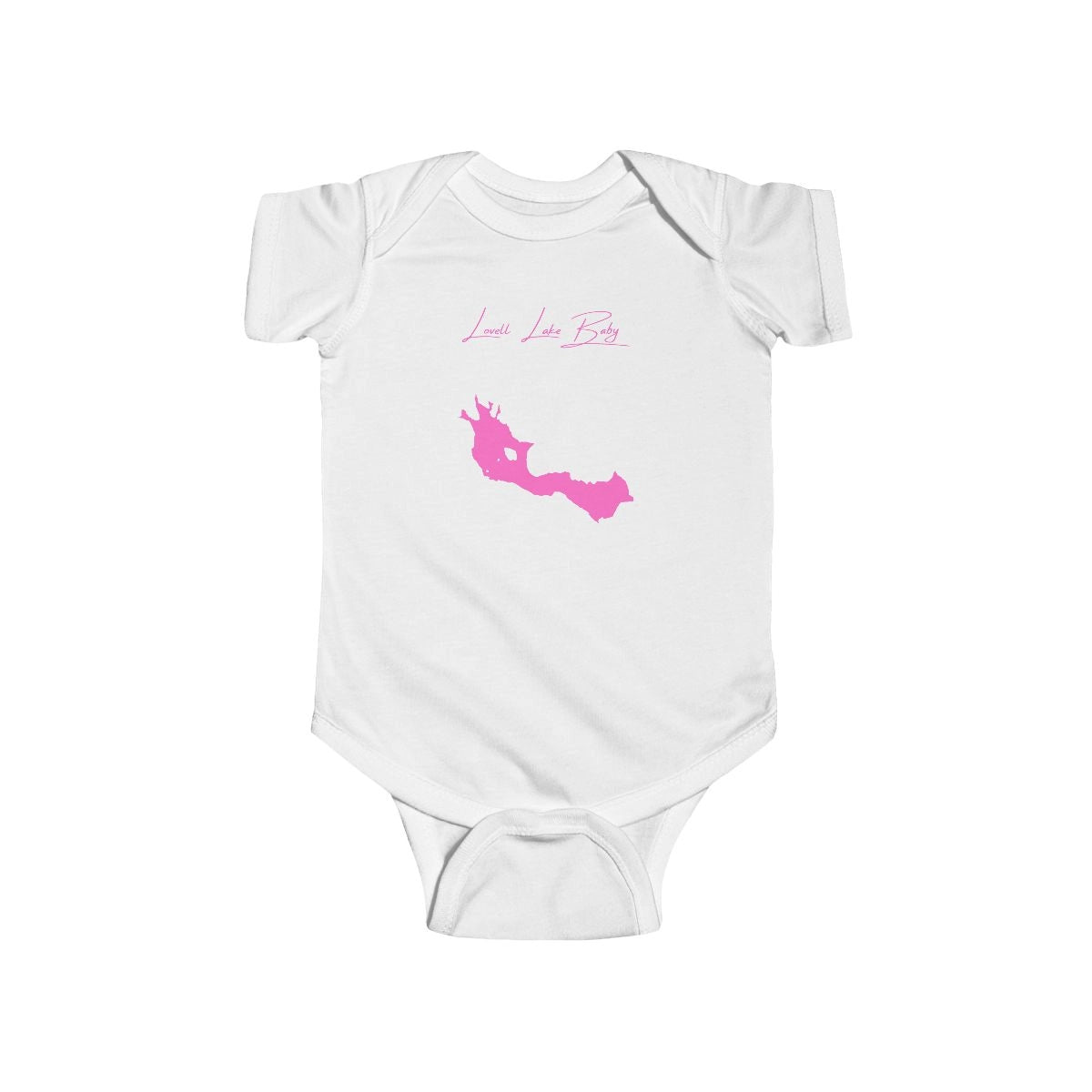 New  Hampshire  Lovell  Lake  Onesie  front  position  view  from  front  white.webp