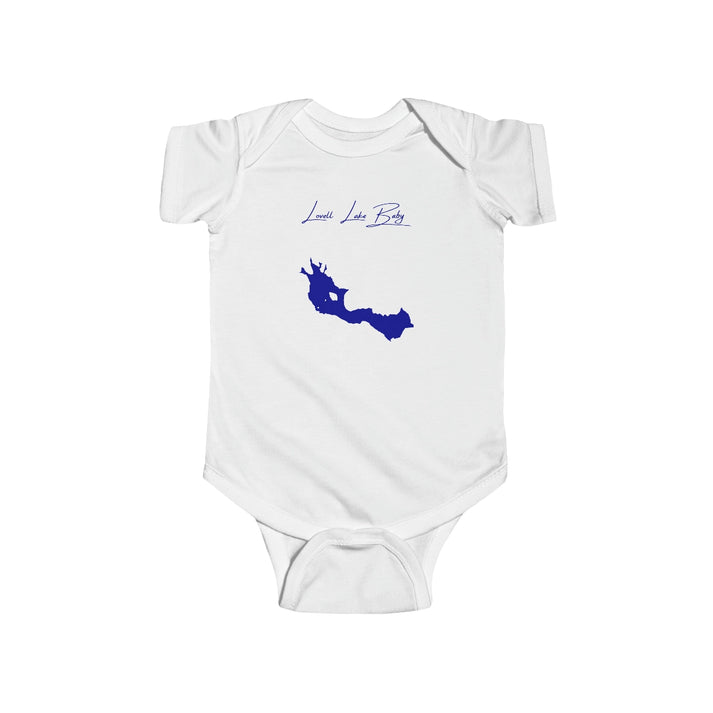New  Hampshire  Lovell  Lake  Onesie  front  position  view  from  front  white.webp