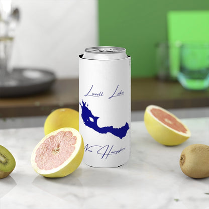 New  Hampshire  Lovell  Lake  Slim  Can  Koozie  front  position  view  from  context-2  white.webp