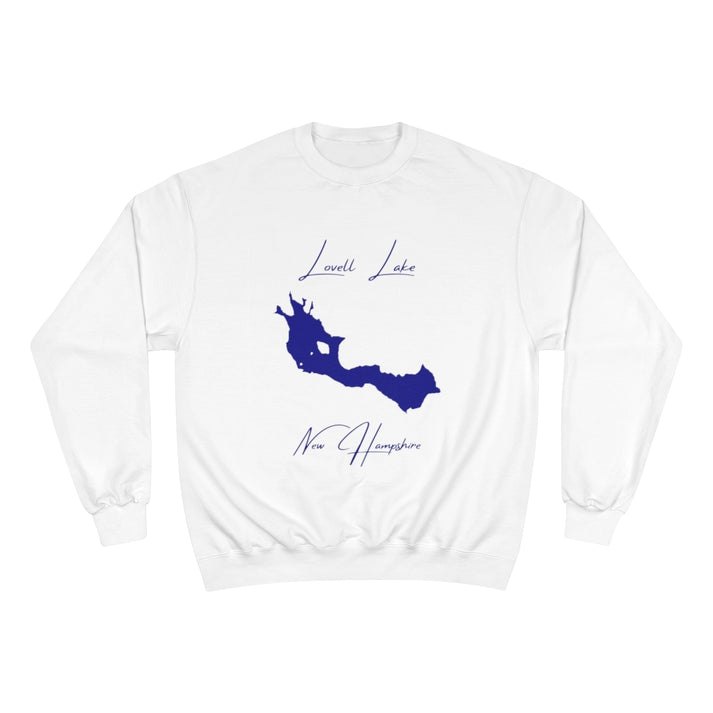 New  Hampshire  Lovell  Lake  Sweatshirt  front  position  view  from  front  white.webp