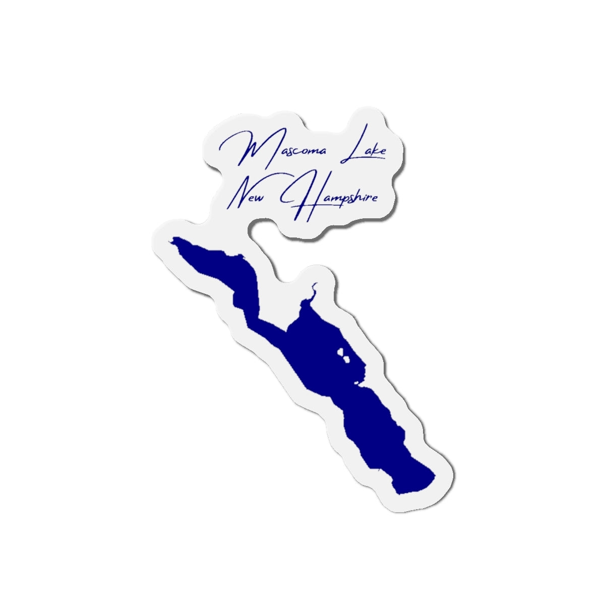 New  Hampshire  Mascoma  Lake  Die  Cut  Magnet  front  position  view  from  front  4  x  4.webp