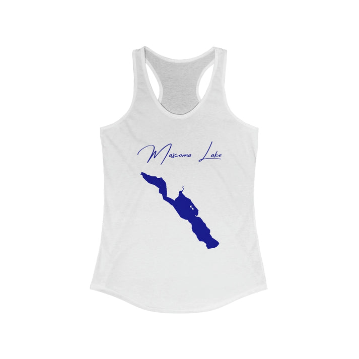 New  Hampshire  Mascoma  Lake  Racerback-Tank  front  position  view  from  front  solid  white.webp