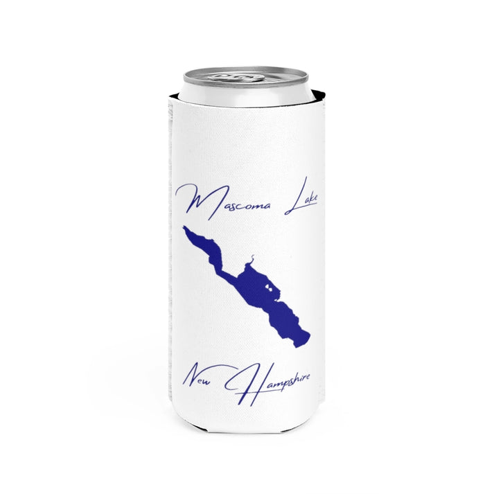 New  Hampshire  Mascoma  Lake  Slim  Can  Koozie  front  position  view  from  front  white.webp