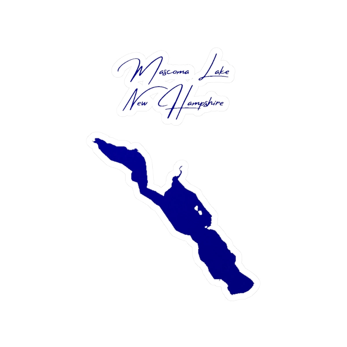 New  Hampshire  Mascoma  Lake  Vinyl  Decal  other  position  view  from  front  4  x  6.webp