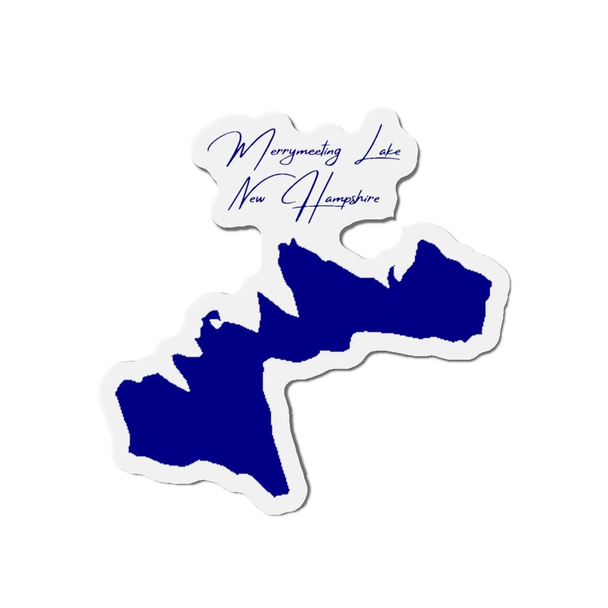 New  Hampshire  Merrymeeting  Lake  Die  Cut  Magnet  front  position  view  from  front  4  x  4.webp