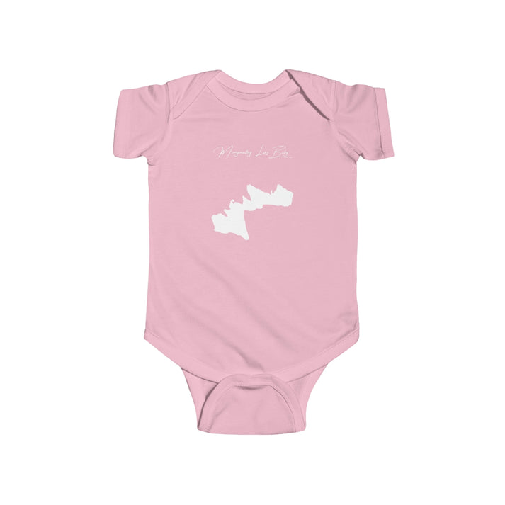 New  Hampshire  Merrymeeting  Lake  Onesie  front  position  view  from  front  pink.webp