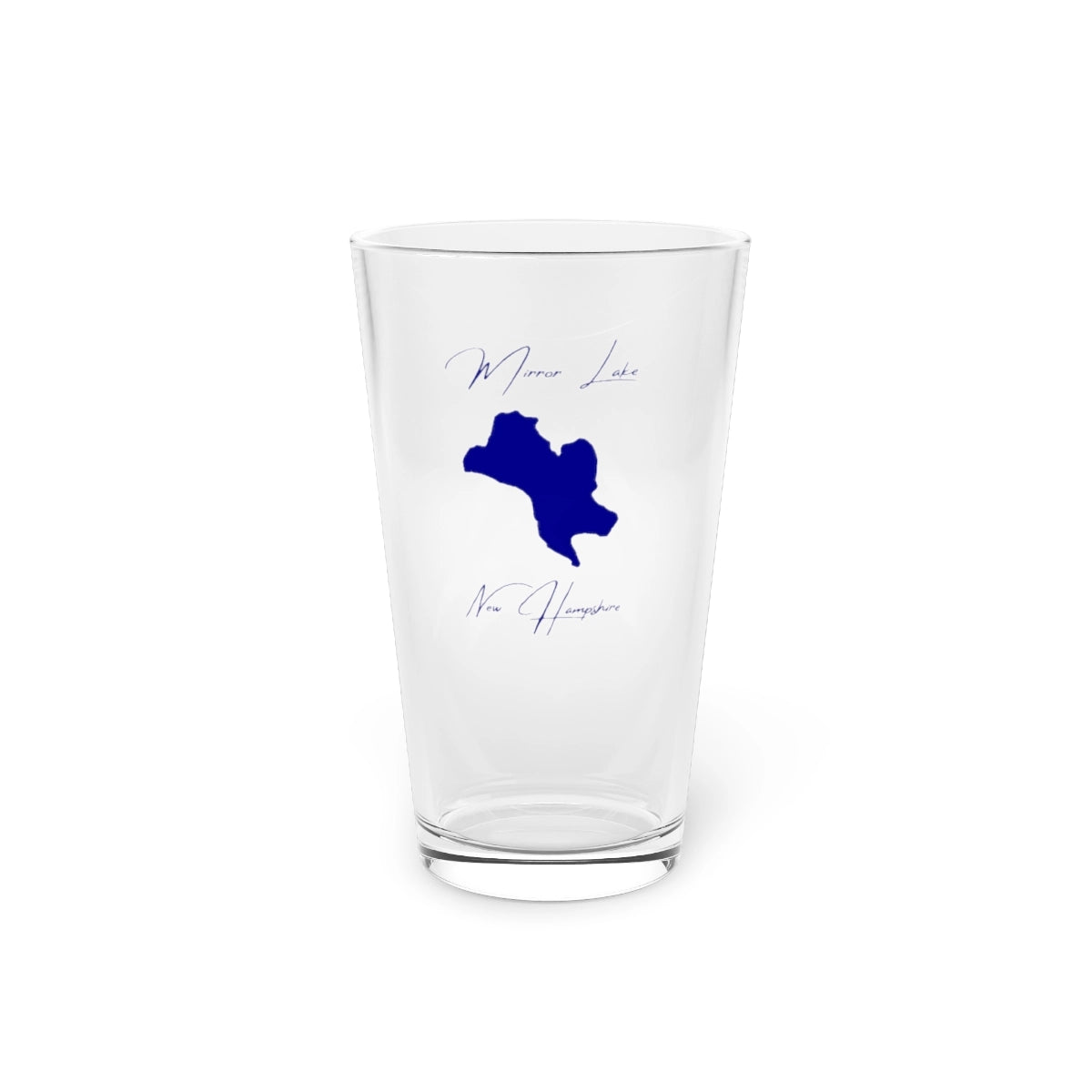 New  Hampshire  Mirror  Lake  16oz  Pint  Glass  front  position  view  from  front  16oz.webp