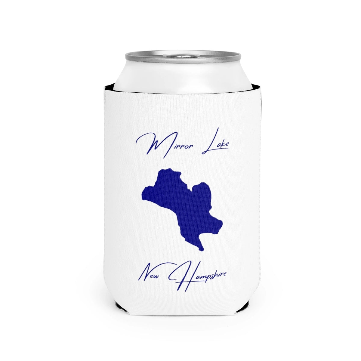 New  Hampshire  Mirror  Lake  Can  Koozie  front  position  view  from  front-2  white.webp