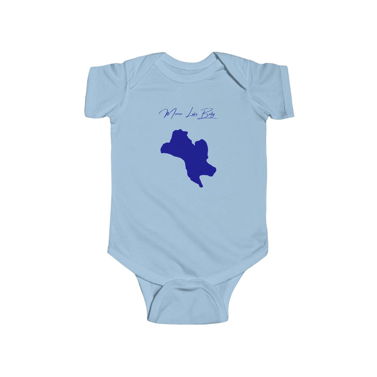 New  Hampshire  Mirror  Lake  Onesie  front  position  view  from  front  light  blue.webp