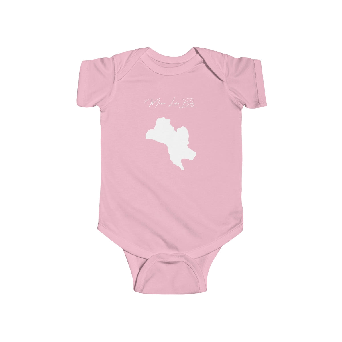 New  Hampshire  Mirror  Lake  Onesie  front  position  view  from  front  pink.webp