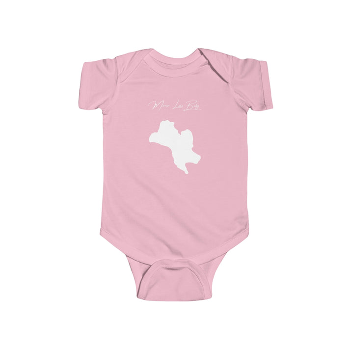 New  Hampshire  Mirror  Lake  Onesie  front  position  view  from  front  pink.webp