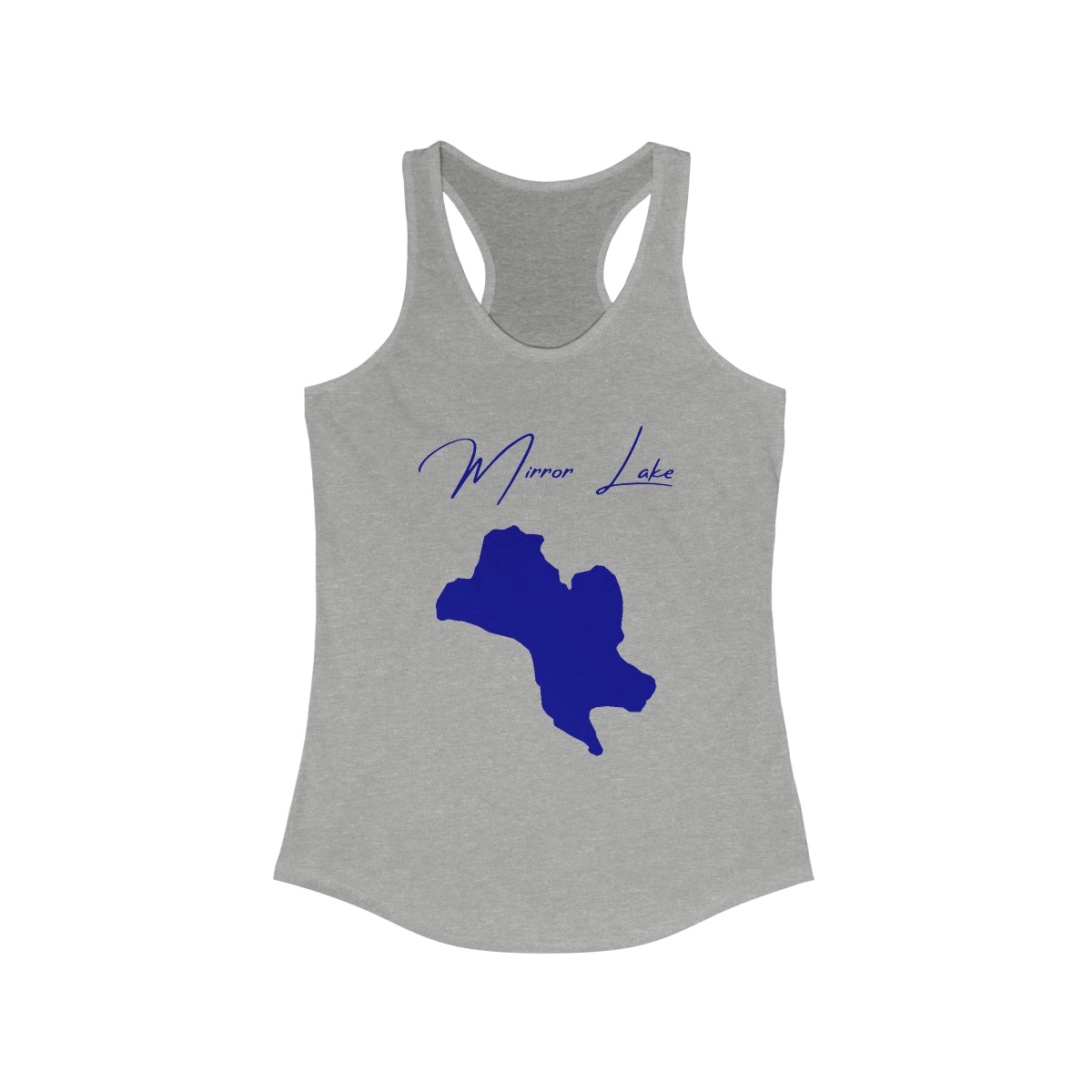 New  Hampshire  Mirror  Lake  Racerback-Tank  front  position  view  from  front  heather  grey.webp