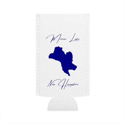 New  Hampshire  Mirror  Lake  Slim  Can  Koozie  front  position  view  from  flat-front  white.webp