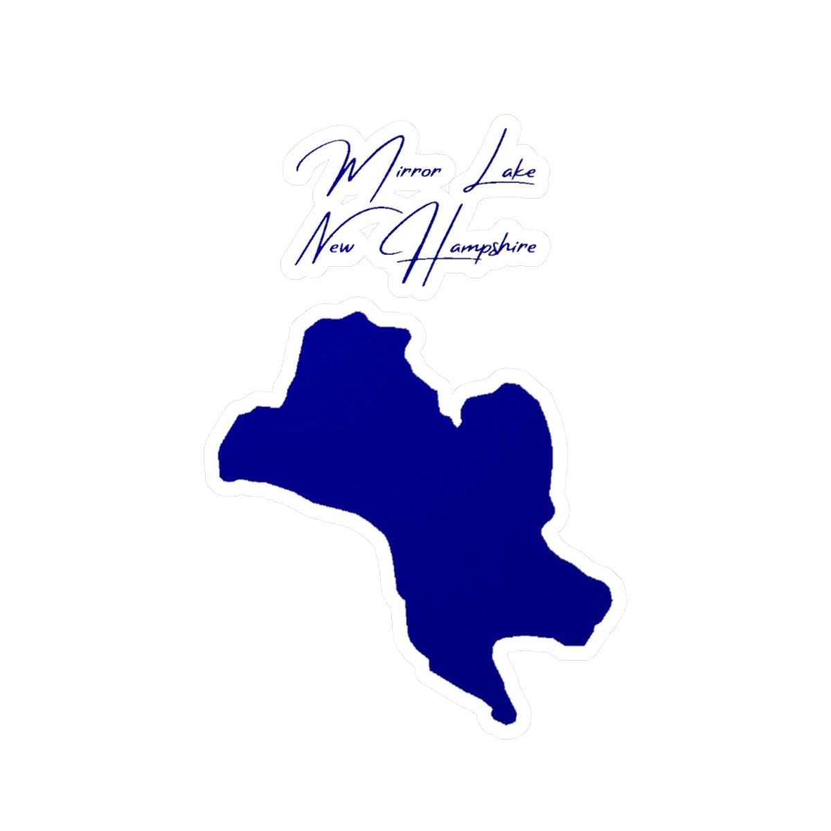 New  Hampshire  Mirror  Lake  Vinyl  Decal  other  position  view  from  front  4  x  6.webp