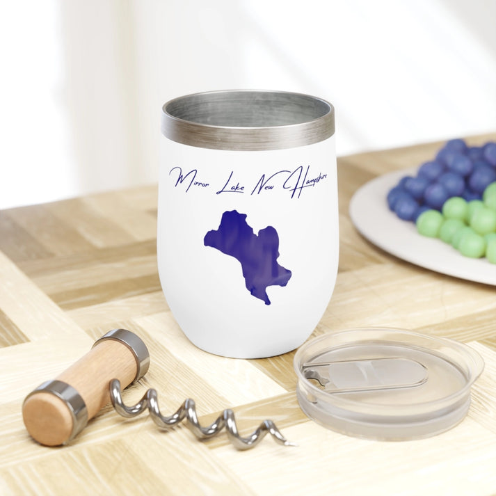 New  Hampshire  Mirror  Lake  Wine  Tumbler  other  position  view  from  context  white.webp