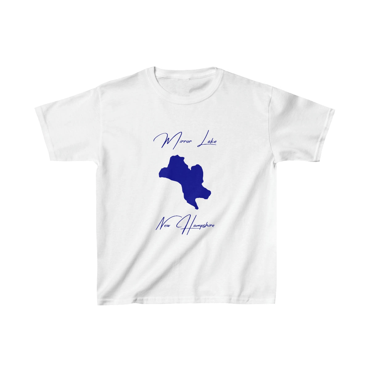New  Hampshire  Mirror  Lake  Youth  T-shirt  front  position  view  from  front  white.webp