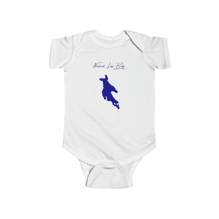 New  Hampshire  Newfound  Lake  Onesie  front  position  view  from  front  white.webp