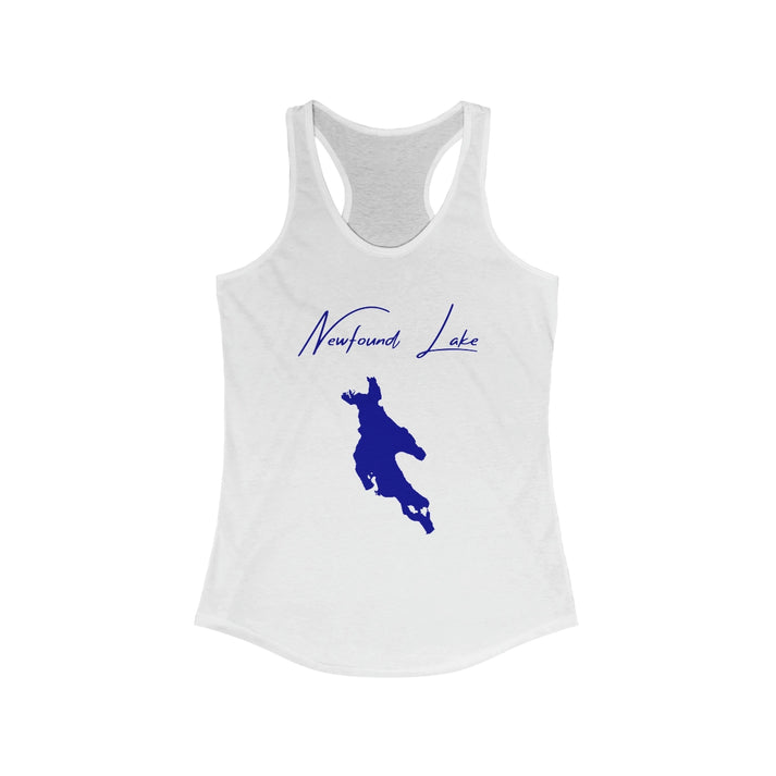 New  Hampshire  Newfound  Lake  Racerback-Tank  front  position  view  from  front  solid  white.webp