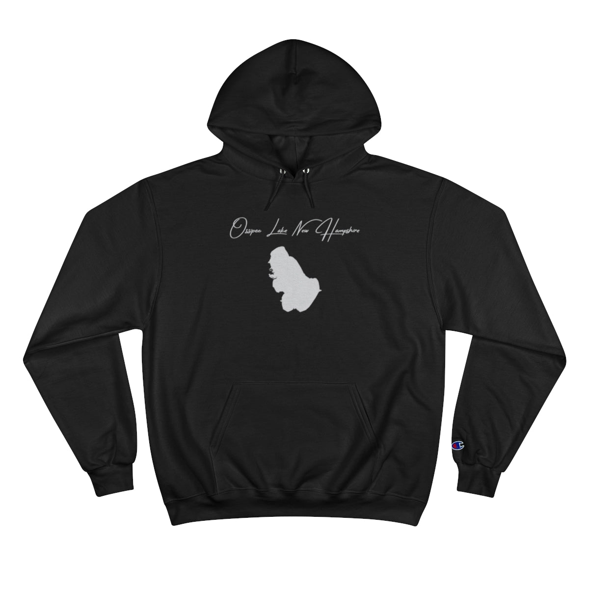 New  Hampshire  Ossipee  Lake  Hoodie  front  position  view  from  front  black.webp