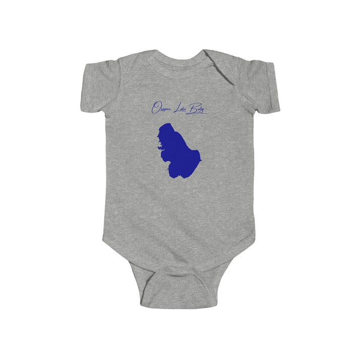 New  Hampshire  Ossipee  Lake  Onesie  front  position  view  from  front  heather.webp