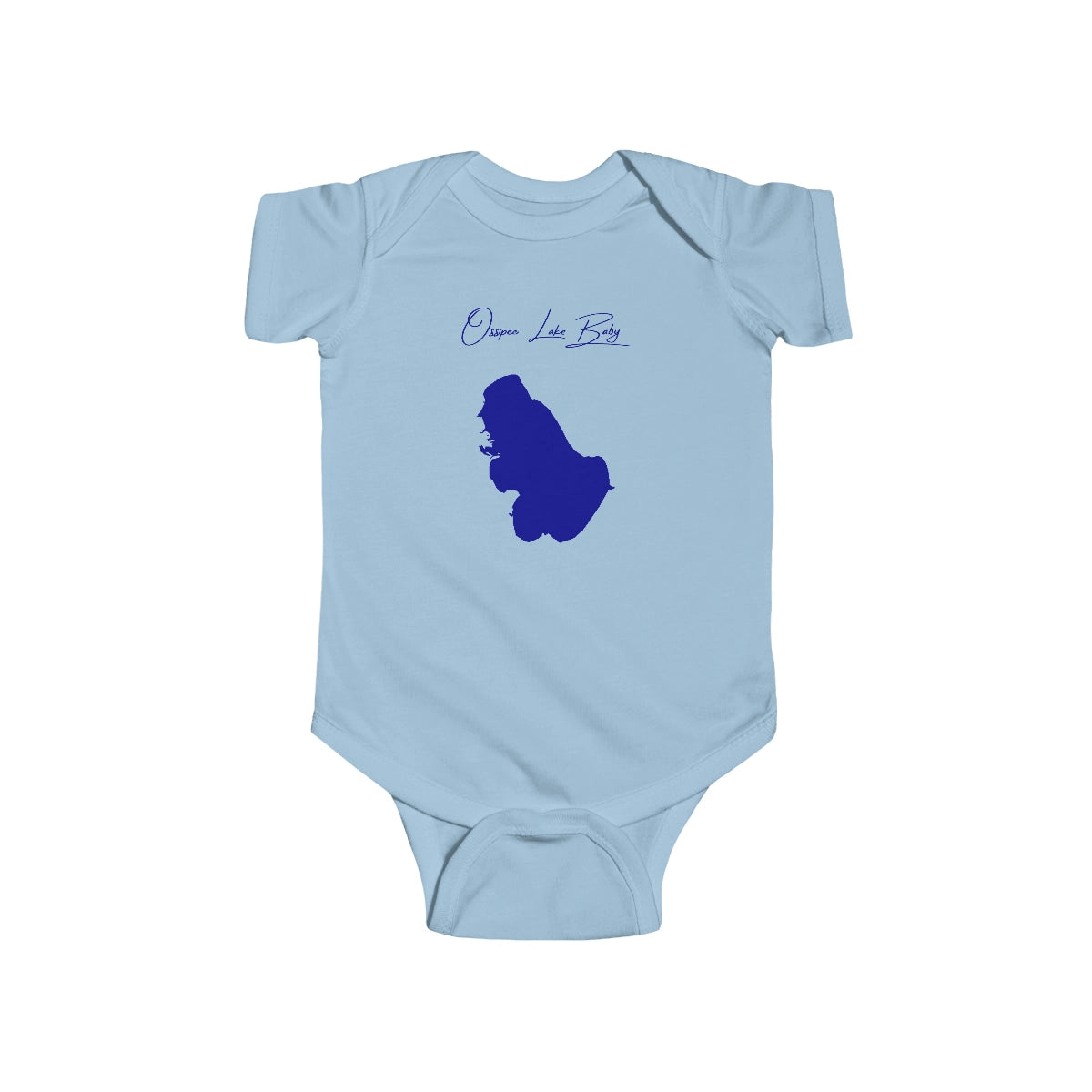 New  Hampshire  Ossipee  Lake  Onesie  front  position  view  from  front  light  blue.webp