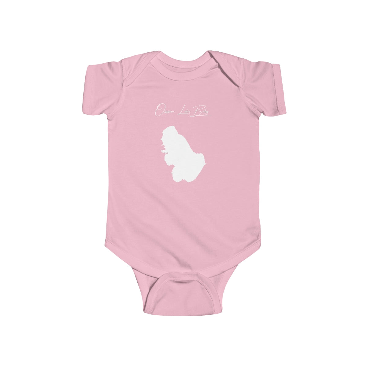 New  Hampshire  Ossipee  Lake  Onesie  front  position  view  from  front  pink.webp