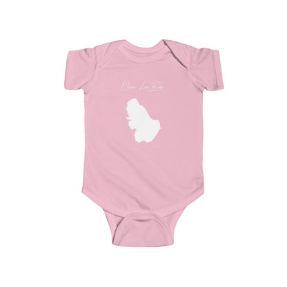 New  Hampshire  Ossipee  Lake  Onesie  front  position  view  from  front  pink.webp