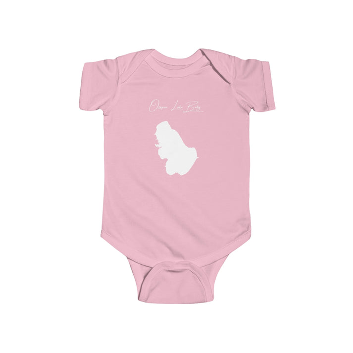 New  Hampshire  Ossipee  Lake  Onesie  front  position  view  from  front  pink.webp
