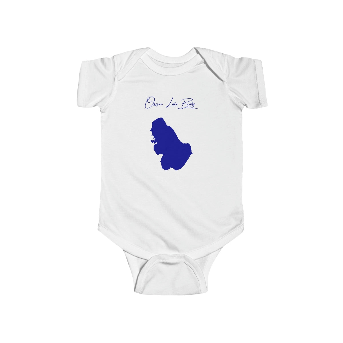 New  Hampshire  Ossipee  Lake  Onesie  front  position  view  from  front  white.webp