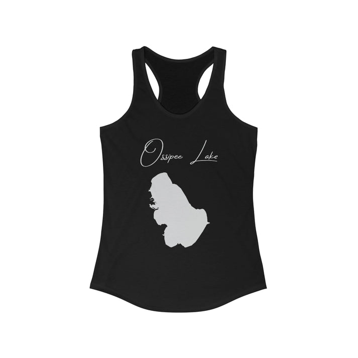 New  Hampshire  Ossipee  Lake  Racerback-Tank  front  position  view  from  front  solid  black.webp